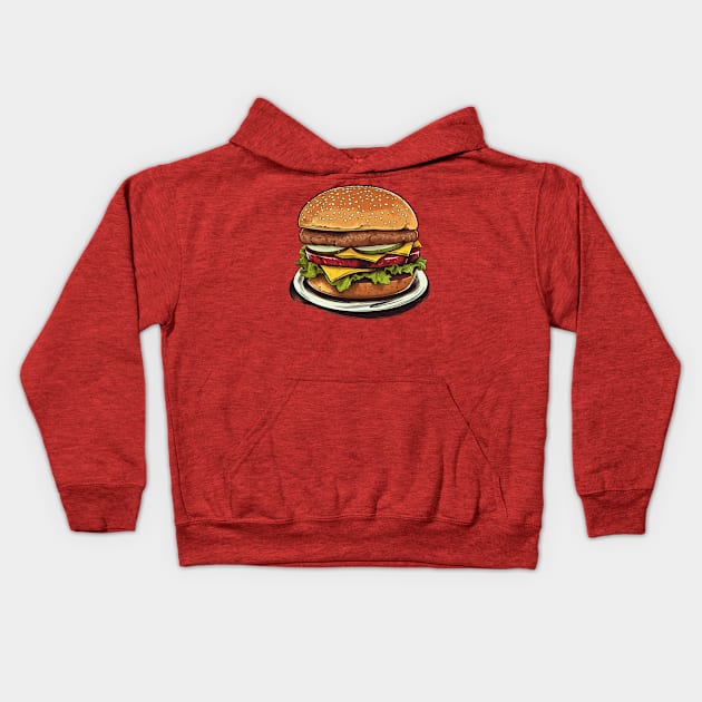 Burger Kids Hoodie by JennyPool